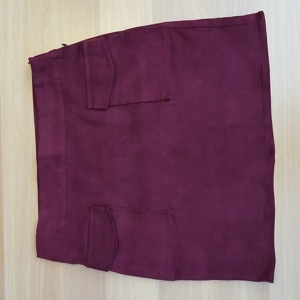 Sage The Label Burgundy Mini Skirt Size M